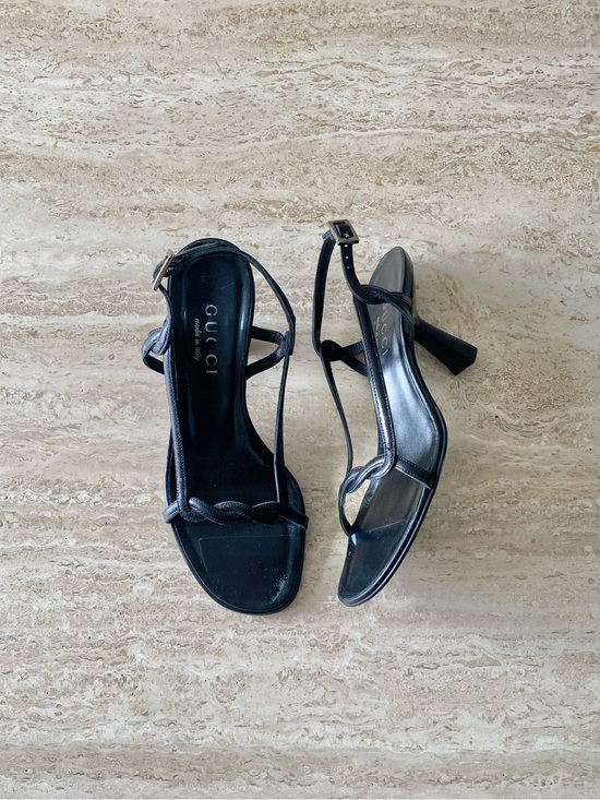 Gucci Shoes - Vintage Gucci Tom Ford-era Twist Slingback Sandal Heels